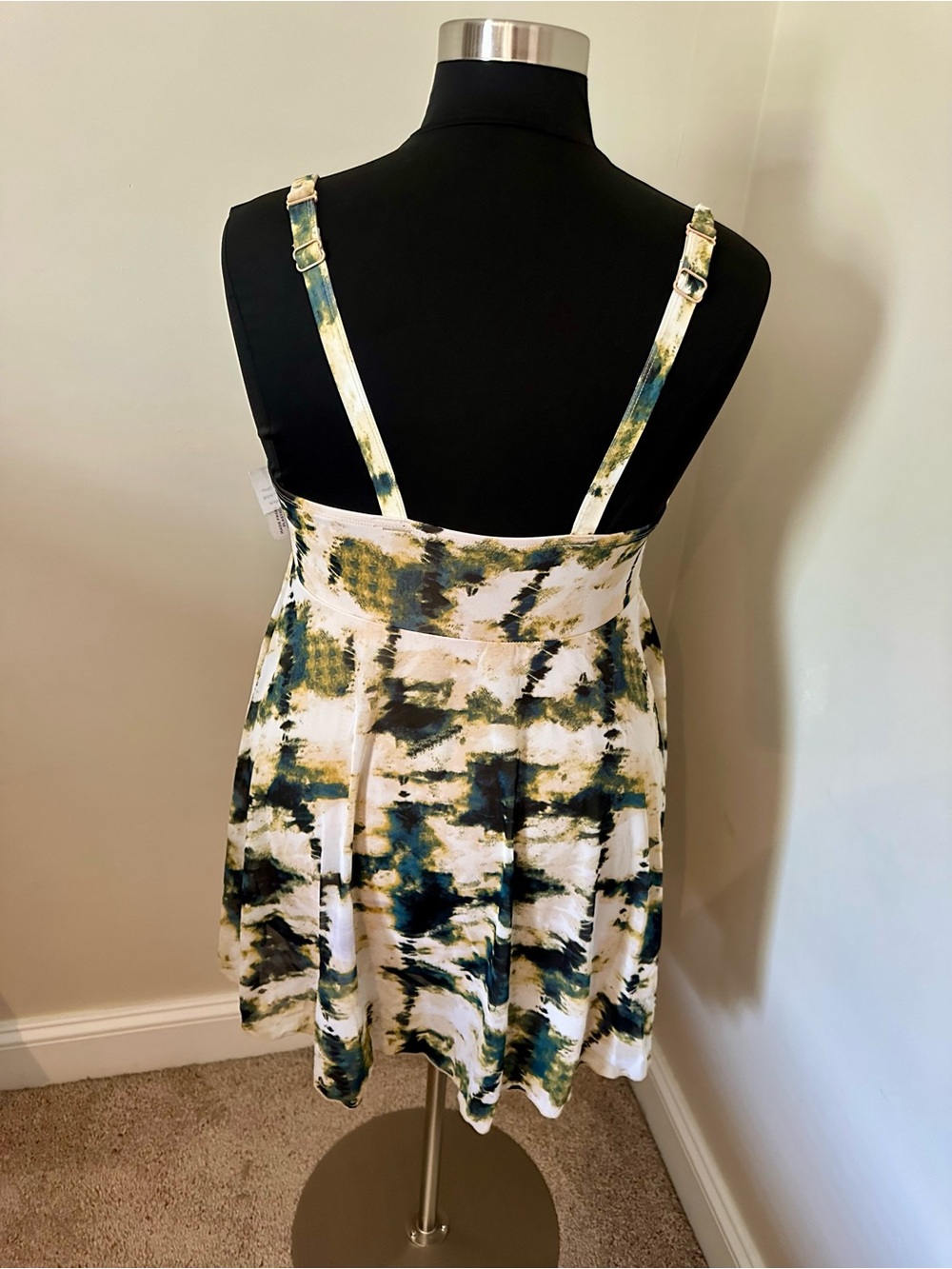 NWT Cacique Tie-Dye swim Dress - White/Green/black sz18 - Picture 5 of 5